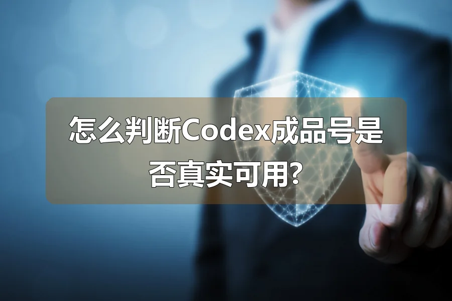 怎么判断Codex成品号是否真实可用?